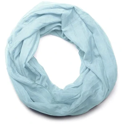 Abbildung von styleBREAKER leichter unifarbener Loop Schlauchschal, Sommerschal seidig, Halstuch Unisex einfarbig 01016076, Farbe:Hellblau
