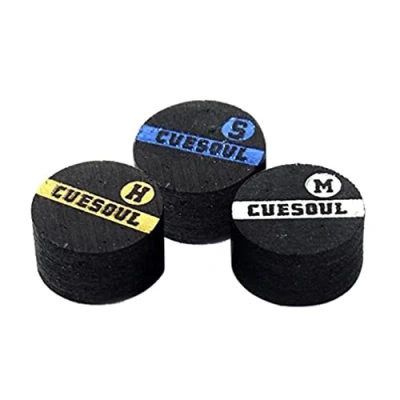 Abbildung von CUESOUL 3 Stück 10 mm 6 Layer Pigskin Snooker Queue Spitzen (Multi)