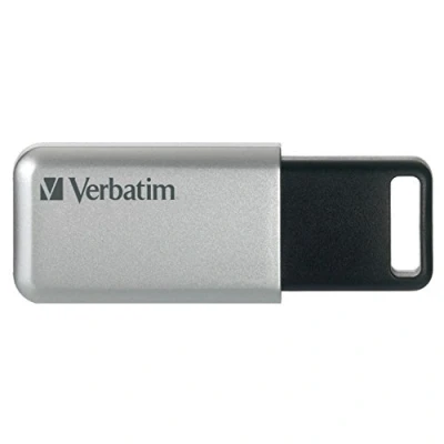 Abbildung von Verbatim Store &#039;n&#039; Go Secure Pro USB Stick, 3.2 Gen 1, 32GB, Speicherstick mit Kennwortschutz, 3 Stick Verschlüsselung, externer Speicher für Laptop Notebook &amp; Co, silber