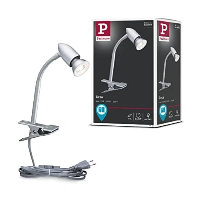 Abbildung von Paulmann 95425 Leseleuchte Klemmspot Gesa max. 35 Watt Bilderleuchte Chrom matt Bilderlampe Metall, Kunststoff Aufsatzlampe GU10 ohne Leuchtmittel