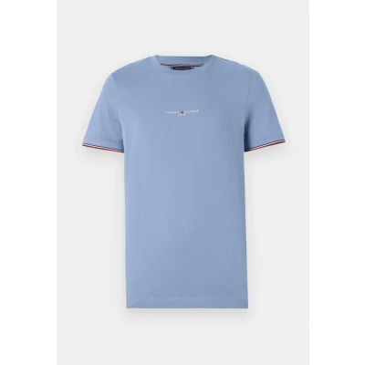 Abbildung von Tommy Hilfiger LOGO Tipped TEE Tshirt basic, Herren, Größe: XS, Brisk blue