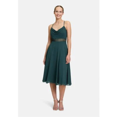 Abbildung von Vera Mont MIT Wasserfallausschnitt Cocktailkleid/festliches Kleid, Damen, Größe: 34, Dusty slate