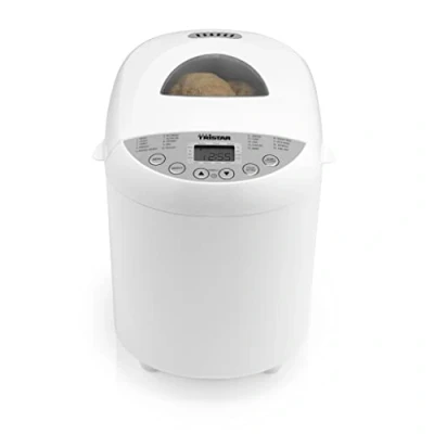 Abbildung von Tristar BM 4586 Brotback Automat Einstellbarer Bräunungsgrad für die Kruste glutenfreies Programm, Weiß