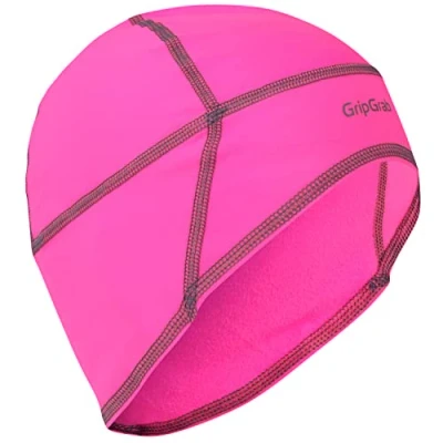 Abbildung von GripGrab Leichte Thermal Unterhelm Mütze Kopfbedeckung, Pink Hi Vis, L (60 63 cm)