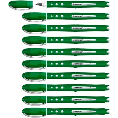 Abbildung von Tintenroller STABILO worker+ colorful medium 10er Pack grün