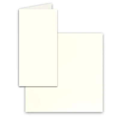Abbildung von FarbenFroh by GUSTAV NEUSER 100x Falt Karten DIN Lang naturweiss (Weiß) 10,5 x 21 cm Blanko Doppelkarten Klappkarten für Einladungen und Grußkarten zu Weihnachten Geburtstag