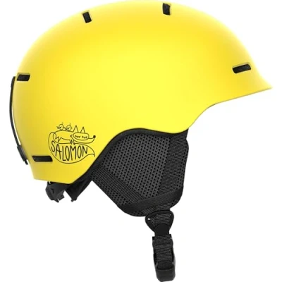 Abbildung von Salomon Orka Kinder Helm Ski Snowboarden, Einfach Anzupassende Passform, leicht, Gelb, KM 5356