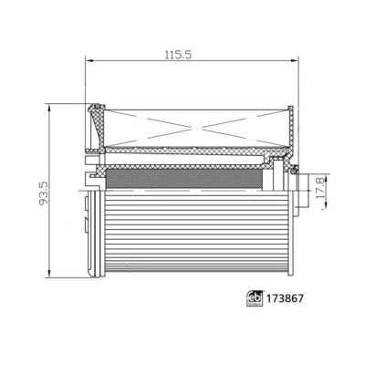 Abbildung von FEBI BILSTEIN 173867 Kraftstofffilter Filtereinsatz mit Dichtring OPEL: Insignia B Sports Tourer, Grand Sport