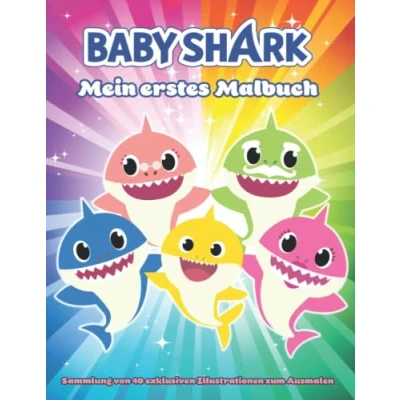 Abbildung von Baby Shark Mein erstes Malbuch Sammlung von 40 exklusiven Illustrationen zum Ausmalen