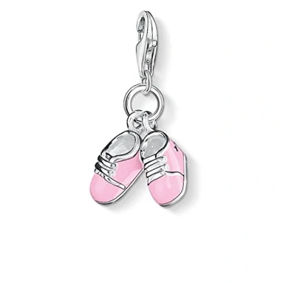 Abbildung von Thomas Sabo Damen Charm Anhänger Babyschuhe Geburt Club 925 Sterling Silber pink 0820 007 9
