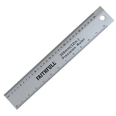 Abbildung von Faithfull, Rule300, Aluminiumlineal, 300 mm