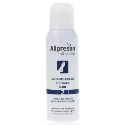 Abbildung von Allpresan Fuß spezial Nr. 2 Schaum Creme für trockene Füße Fußcreme zur täglichen Fußpflege trockener Haut 125 ml