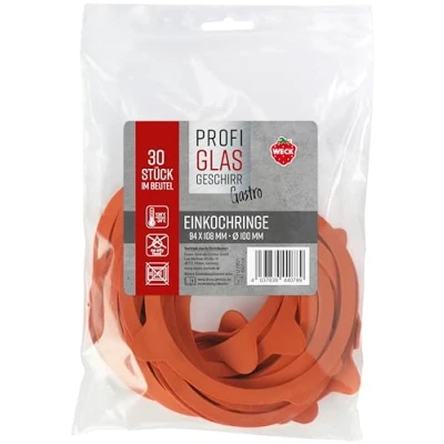Abbildung von Weck 30er Beutel Gummiringe 94 x 108 mm Ø 100 (Gummidichtringe, Einkochgläser) 76135
