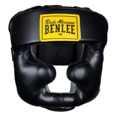 Abbildung von Benlee Kopfschutz aus Kunstleder Full Protection Black S/M