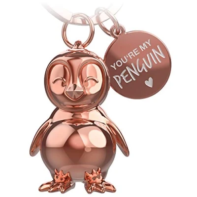 Abbildung von FABACH Pinguin Schlüsselanhänger Frosty Glücksbringer Geschenke Freundin oder Freund Partner Geschenk Liebe zu Geburtstag, Jahrestag Gravur You&#039;re my penguin
