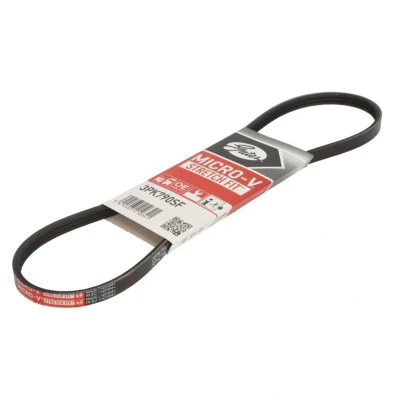 Abbildung von GATES Micro V Stretch Fit 3PK790SF Keilrippenriemen 790 3 Polyester, EPDM (Ethylen Propylen Dien Kautschuk) MAZDA: Saloon, Hatchback