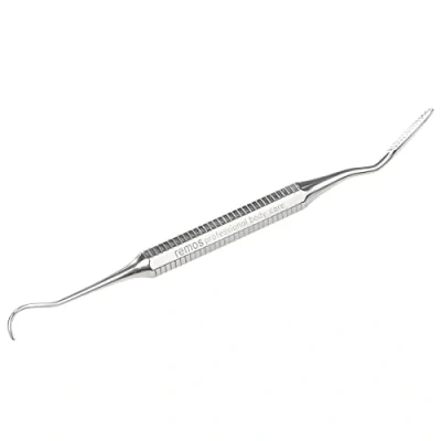 Abbildung von REMOS Eckenfeile/Eckenheber mit Haken &amp; Feile aus rostfreiem Edelstahl 10 cm