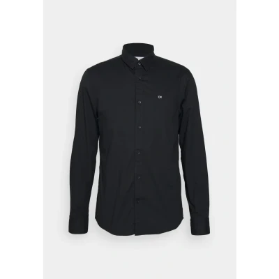 Abbildung von Calvin Klein Stretch SLIM Shirt Businesshemd, Herren, Größe: Small, Black