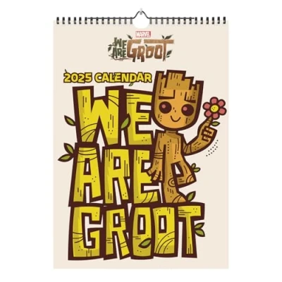 Abbildung von Grupo Erik Kalender 2025 Wandkalender Marvel Groot A3 Familienplaner 29,7 x 42 cm 12 Monate Offizieller Fanartikel