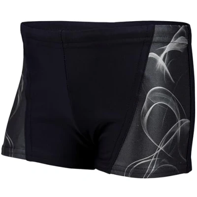 Abbildung von Aquarti Badehose Jungen Schwimmhose mit Kontrast Einsätzen Bequeme Badehosen für Jungen, Farbe: 16201 Schwarz/Graphit, Größe: 164