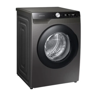 Abbildung von Samsung Waschmaschine, 8 kg, 1400 U/min, Ecobubble, Automatische Waschmittel und Weichspülerdosierung, Inox/Schwarz, WW80T534AAXAS2