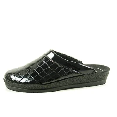 Abbildung von Rohde 2299 Neustadt D Schuhe Damen Hausschuhe Pantoffeln Clogs, Größe:36 EU, Farbe:Schwarz