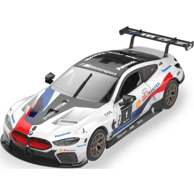 Abbildung von JAMARA 403130 BMW M8 GTE 1:18 2,4GHz Bausatz Teile Werden gesteckt, kein Werkzeug od. kleben nötig, detailgetreuer Innenraum, Türen manuell öffnen, Weiß