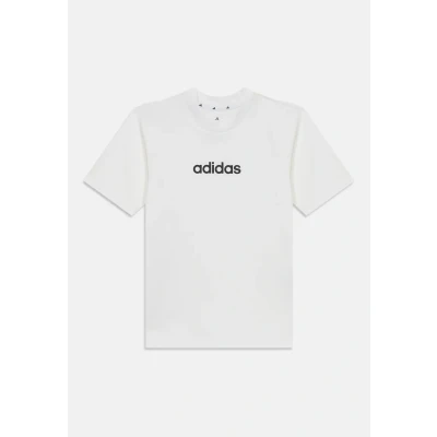 Abbildung von adidas Unisex Kinder Essentials LINEAR Logo T Shirt, White/Black, 11 12 Years