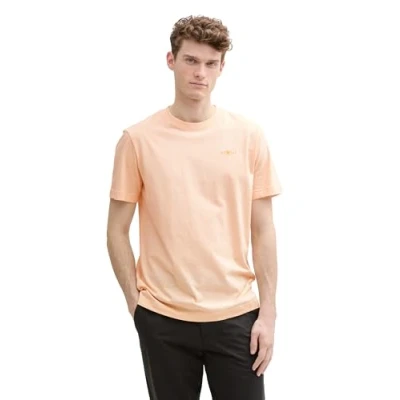 Abbildung von TOM Tailor Tshirt basic, Herren, Größe: XL, Peachy orange/white
