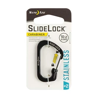 Abbildung von Nite Ize Karabiner Carabiner SlideLock, Schwarz, 2, NI CSL2 01 R6