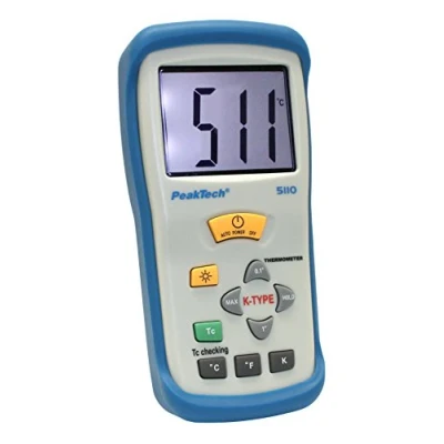 Abbildung von PeakTech 1 Kanal Digital Thermometer 50C ... +1300C mit Typ K Temperaturfühler, 2000 Counts, Stück, P 5110