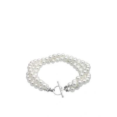 Abbildung von Elli Layer Pearls Armband, Damen, Größe: 18, Weiß