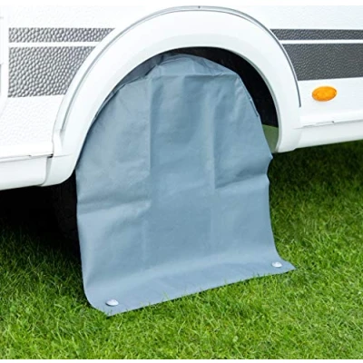 Abbildung von Cartrend 10685 Caravan Radschutzhülle XL Radschutz Reifenabdeckung Reifentasche Schutzhülle wasserdicht, für 15 bis 17 Zoll Reifengröße