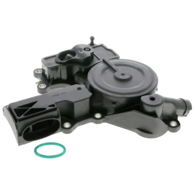 Abbildung von VAICO V10 2595 Ölabscheider, Kurbelgehäuseentlüftung Zylinderkopf mit Dichtung EXPERT KITS + VOLKSWAGEN: Golf 6, Passat B6 Saloon, 5