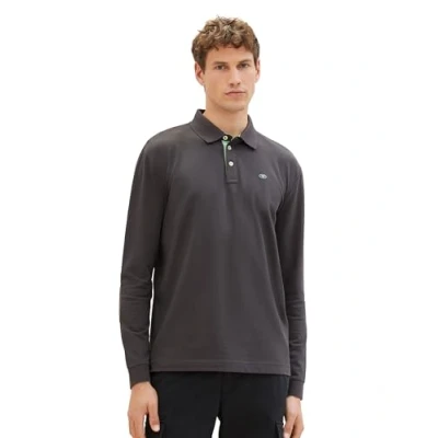 Abbildung von TOM Tailor Langarmshirt, Herren, Größe: XXL, Dunkelgrau