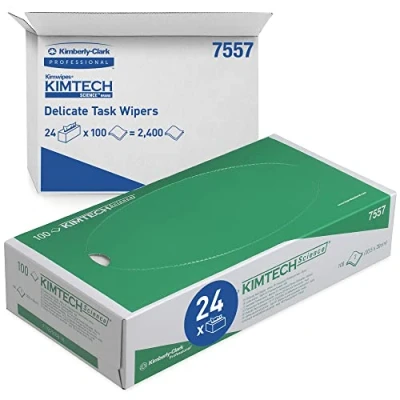 Abbildung von Kimtech Science Präzisionswischtücher 7557 24 Kartons mit je 100 Wischtüchern, 2 lagig, weiß
