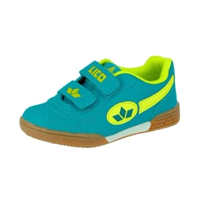 Abbildung von Lico Unisex Kinder Bernie V Hallenschuhe, Petrol Lemon, 29 EU