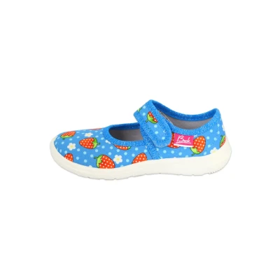 Abbildung von Beck Unisex Kinder Erdbeere Hausschuh, Blau, 25 EU