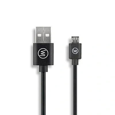 Abbildung von Wicked Chili 1x MicroUSB Handy Ladekabel kompatibel mit Samsung, Huawei, Realme, Vivo und Smartphone Anschluss (max. Stromstärke 2,5A max. Strombelastbarkeit 3A 1m) schwarz