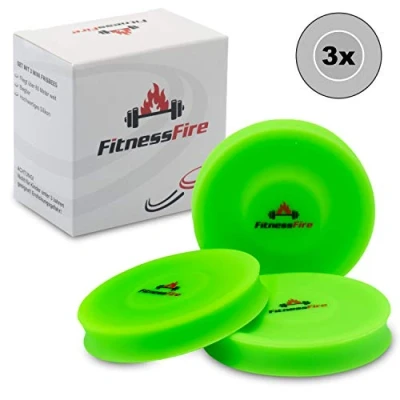 Abbildung von 3er Set Mini Frisbee Die kleine fliegt über 60 Meter weit Neue Trendsportart Alternative zur gewöhnlichen Frisbeescheibe Schwimmt im Wasser (Grün)