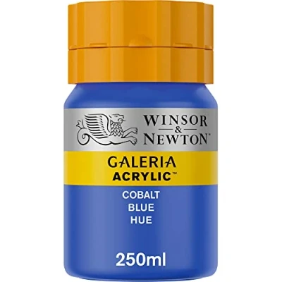 Abbildung von Winsor &amp; Newton 2137179 Galeria Acrylfarbe, hohe Pigmentierung, lichtecht, buttrige Konsistenz, 250 ml Tube Kobaltblau