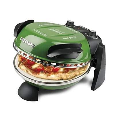 Abbildung von G3 Ferrari G10006 Pizza Äußern Vergnügen, Ofen Pizza, 1200 W, 400C, Felsen Feuerfest (durchmesser 31 cm), Timer 5&#039;, Kochbuch inbegriffen, Grün
