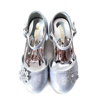Abbildung von ELSA &amp; ANNA Glitzer Schuhe Mädchen Prinzessin mit 3 cm hohem Absatz für Kleid SHOES2 (eu_Footwear_Size_System, Toddler, Women, Numeric, medium, Numeric_29)