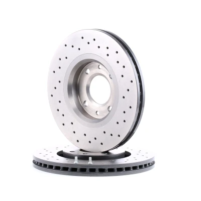 Abbildung von BREMBO XTRA LINE 09.8760.1X Bremsscheibe 283 26 4 gelocht/innenbel. beschichtet hochgekohlt mit Schrauben PEUGEOT: 308 I SW, 2008 Estate, 5008