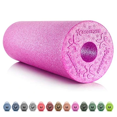 Abbildung von BODYMATE Faszienrolle Standard Mittel Hart mit Gratis E Book Fuchsia Pink 45x15cm