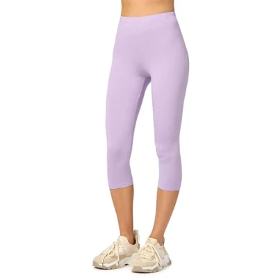 Abbildung von Merry Style Damen Leggings 3/4 Capri aus Viskose MS10 144 (Hellviolett, S)