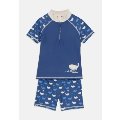 Abbildung von Playshoes Unisex Kinder UV Schutz Bade Set zweiteilig Schwimmshirt Badeshorts Badebekleidung, Wal, 98/104