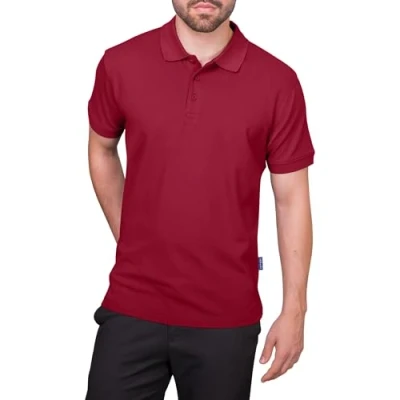 Abbildung von HRM Herren Heavy Polo, bordeaux, Gr. 2XL I Premium Polo Shirt aus 100% Baumwolle Basic Polohemd bis 60C waschbar Hochwertige &amp; nachhaltige Bekleidung Workwear