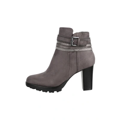 Abbildung von Elara Herbst Plateaustiefelette, Damen, Größe: 37, Grau Schuhe