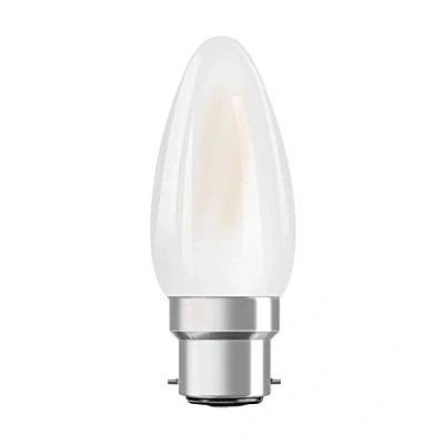 Abbildung von OSRAM Dimmbare Filament LED Lampe mit B22d Sockel, Warmweiss (2700K), Kerzenform, 5W, Ersatz für 40W Glühbirne, matt, Retrofit CLASSIC B DIM